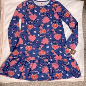 NWT TEA COLLECTION BLUE TIBETAN FLORAL DRESS 12 NEW